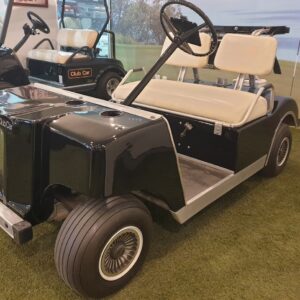 Vintage 1980 Club Car Caroche 2-Seater Electric Golf Cart - Black & Beige